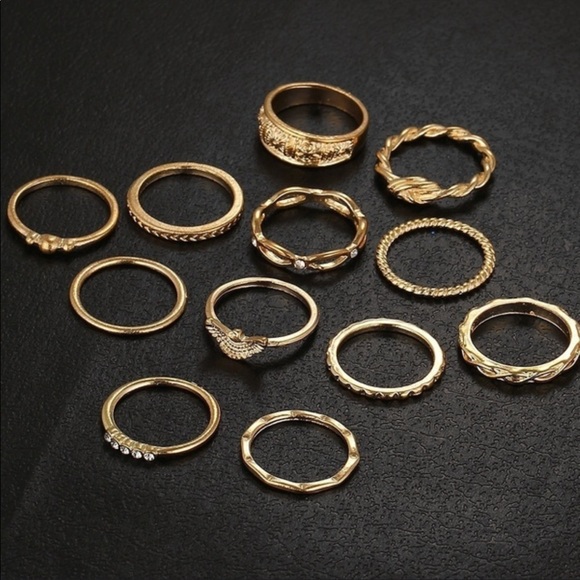 12 piece gold ring set! 💍 💛💛💛 - Picture 6 of 6